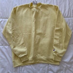 Champion Men's Soft Yellow Crewneck Sweater